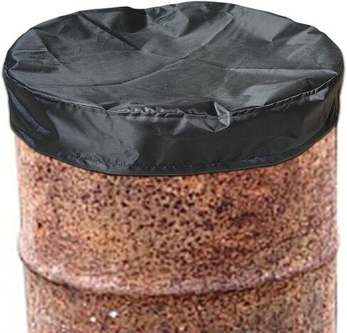 Baoblaze 2X Diameter 65cm Drum Cover with Drawstring Black Oxford Windproof Accessory Industrial Barrel Cover in Saudi Arabia
