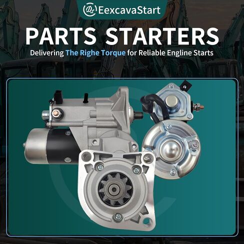 Starter Motor for Caterpillar CAT Backhoe Loader 416B 416C 416D 420D 420E - New Automotive Replacement Starter Replaces 143-0539 143-0538 17418N 228000-1421 0R4316 in Kuwait