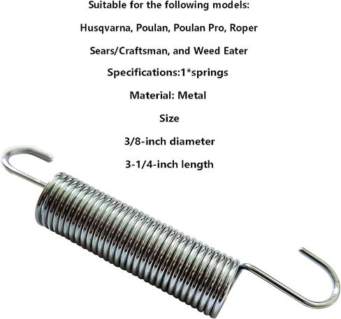 Fascinatte 532169022 169022 133503 Idler Return Spring يناسب Husqvarna، Poulan، Roper، Craftsman، Weed Eater (عبوتان) in Kuwait
