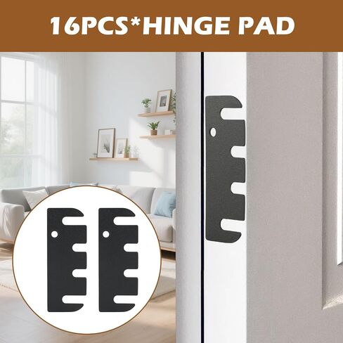16 Pack Door Hinge Shims, 4" Alignment Shims 0.03" Thick, Trimmable Hinge Spacers for Interior Door Gap Filling, Spacing Adjustment, Fixing Air Leakage & Sagging Doors in Kuwait