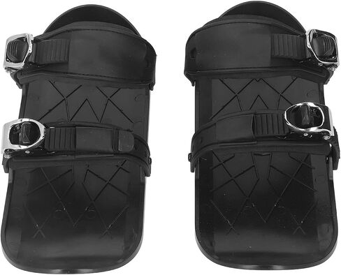 Mini Ski Skates Short Thin Adjustable Skating Skis for Snow Parks Cross Country Skiing One Size Fits Adults Black ABS Nylon Aluminum Alloy in Kuwait