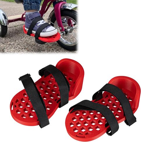 Tricycle Pedal Stabilizers, Toddler Foot Support with Adjustable Soft Straps, Training Wheels Alternative Compatible with Radio Flyer & Compatible with Schwinn Trikes, Quick Install in Kuwait