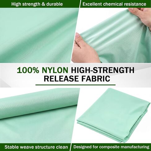 60" x 5-Yard Nylon Peel Ply Release Cloth – High-Temperature Resistant Vacuum Bagging Material for Carbon Fiber, Fiberglass, Epoxy & Resin, Hand Lay-up, Degassing Chambers & Vac Purge Kits in Kuwait