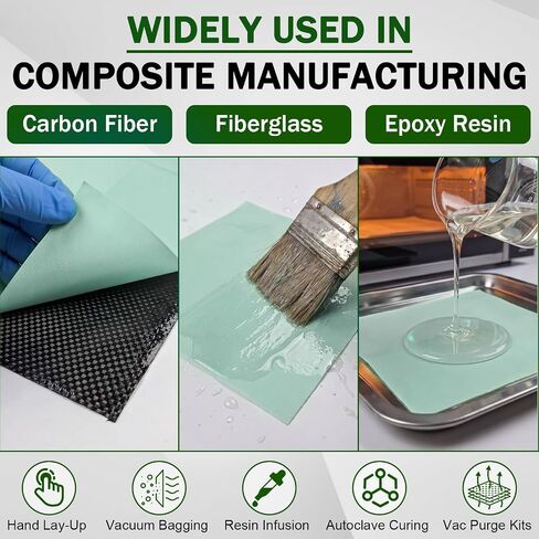 60" x 5-Yard Nylon Peel Ply Release Cloth – High-Temperature Resistant Vacuum Bagging Material for Carbon Fiber, Fiberglass, Epoxy & Resin, Hand Lay-up, Degassing Chambers & Vac Purge Kits in Kuwait
