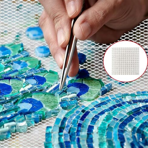 24 Sheets 11.8'' x 11.8'' Mosaic Mesh, Fiberglass Mosaic Mesh Backing Boast, Suitable for DIY Projects, Crafts, and Tile Installation Materials and Tools (Non-Adhesive) in Kuwait