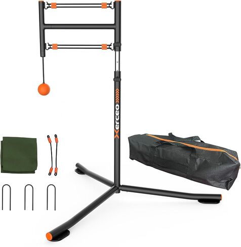 Youth Baseball Swing Trainer, Adjustable Height Batting Trainer with Auto Reset, High-Density Feedback Ball, Easy Setup Baseball Training Equipment for Kids Backyard Hitting Practice in Kuwait