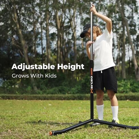 Youth Baseball Swing Trainer, Adjustable Height Batting Trainer with Auto Reset, High-Density Feedback Ball, Easy Setup Baseball Training Equipment for Kids Backyard Hitting Practice in Kuwait