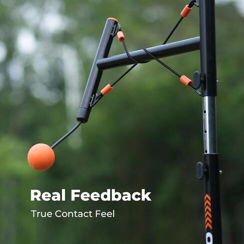 Youth Baseball Swing Trainer, Adjustable Height Batting Trainer with Auto Reset, High-Density Feedback Ball, Easy Setup Baseball Training Equipment for Kids Backyard Hitting Practice in Kuwait