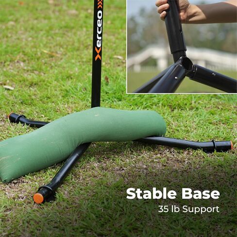 Youth Baseball Swing Trainer, Adjustable Height Batting Trainer with Auto Reset, High-Density Feedback Ball, Easy Setup Baseball Training Equipment for Kids Backyard Hitting Practice in Kuwait