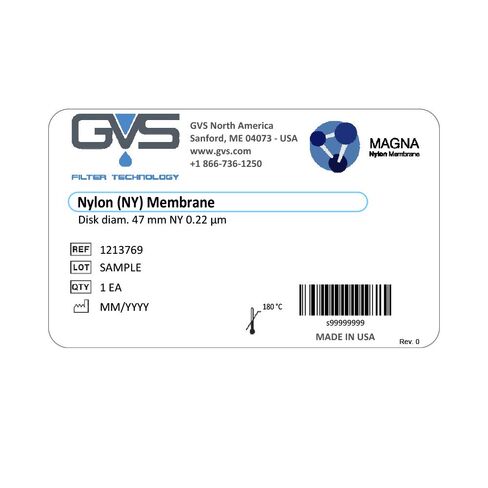 GVS Filter Technology, Filter Disc, NY Membrane, 0.22µm, 47mm, 100/pk in Kuwait