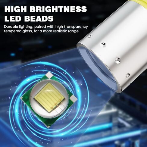 2 Pack Scuba Diving Flashlight and Rechargeable Flashlights 2 Pack with Side Light & Digital Power Display in Kuwait