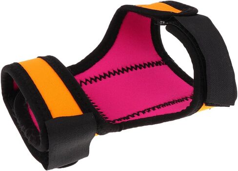 MonkeyJack Durable Universal 3mm Neoprene Hand Free Flashlight Holder Glove Underwater Scuba Diving Dive Outdoor Camping Hunting Climbing Torch Holster Hand Arm Mount Strap - Orange in Kuwait
