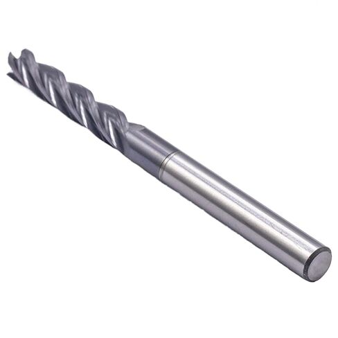 High Performance Solid Carbide Long End Mill - AlCrN Coated, Variable Helix, 4 Flute, 5/16" Cutting Diameter, 5/16" Shank Diameter, 1-5/8" Length of Cut, 4" Overall Length, Square End in Kuwait