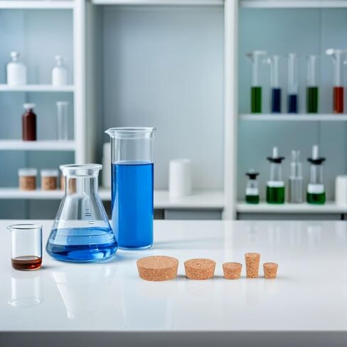 SOLUSTRE 25pcs Assorted Size Soft Tapered Cork Stoppers Set (21.5/22/29.5/48/63mm) Reusable Airtight Jar Seal Plugs for Laboratory, Home, and Commercial Use in Kuwait