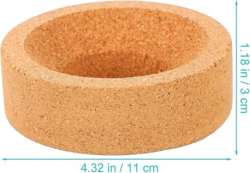 Homoyoyo 2pcs Cork round Bottom Flask Holders 110mm Laboratory Cork Flask Stands for Experimental round Base Natural Material Support Seat in Kuwait