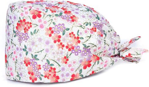 Kousenpu Medical Scrub Cap, Adjustable Tie Back Scrub Caps for Women/Men, Breathable Nurse Surgical Hats for Long Hours in Kuwait