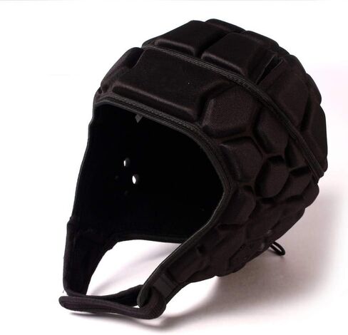 Barnett Heat Pro Helmet Black L Soft Shell Flag Football Helmet 7v7 Rugby Helmet Scrum Cap Soccer Padded Headgear Adjustable Head Protector for Youth Kids Adults in Kuwait