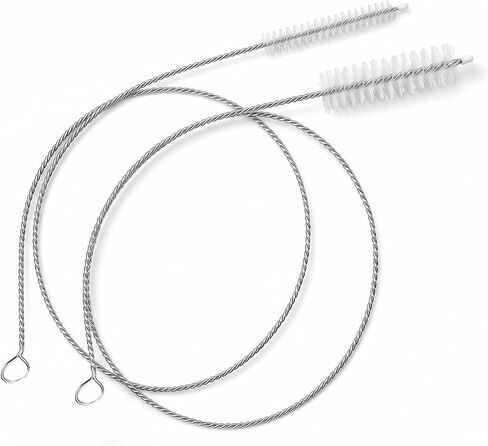 فرشاة تنظيف الأنابيب الطويلة 39 بوصة مجموعة 2 في 1، فرش أنبوب نايلون بقطر 0.25 و0.5 بوصة لأنبوب تصريف الثلاجة، أنبوب حوض السمك، ماكينة القهوة، الغسالة، مكيف الهواء in Kuwait