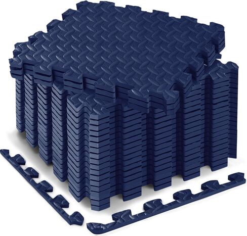 18pcs Puzzle Exercise Mat, 12.6"x12.6"x0.4", 18sqft EVA Interlocking Foam Floor Tiles, Protective, Water-Resistant Flooring for Home Gym & Workout Equipment in Kuwait