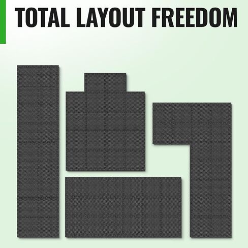 Floor Protection Mat with 18 sqft [12.6" x 12.6"] – Extra Thick Floor Mats [20% More Protection] – Non-Slip Protective Mats for Home Gym in Kuwait