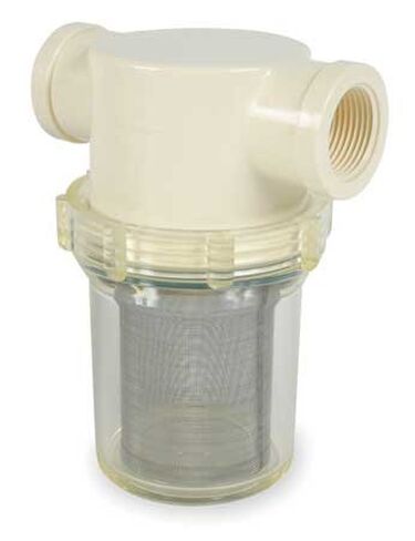Line Strainer, FNPT, 1", White in Kuwait