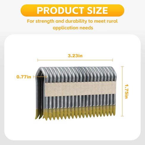 1-3/4" 9GA Galvanized Barbed Fencing Staples | for DFS9175B1G Cordless Fencing Stapler Gun, 960 Count in Kuwait