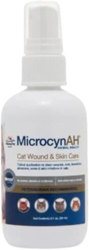 بخاخ Nutri-Vet Manna Pro MicrocynAH للعناية بالجروح والبشرة للقطط، 3 أونصة in Kuwait