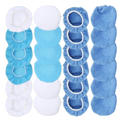 Polishing Bonnet Set, Premium Microfiber Nonwoven Cotton Buffing Pads, Car Polishing Pads, 6in 150mm 24 Packs, Ideal for Car Motorcycle Boat Waxing in Kuwait