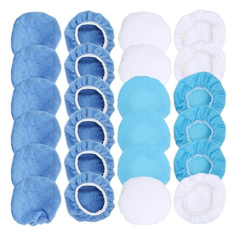 Polishing Bonnet Set, Premium Microfiber Nonwoven Cotton Buffing Pads, Car Polishing Pads, 6in 150mm 24 Packs, Ideal for Car Motorcycle Boat Waxing in Kuwait