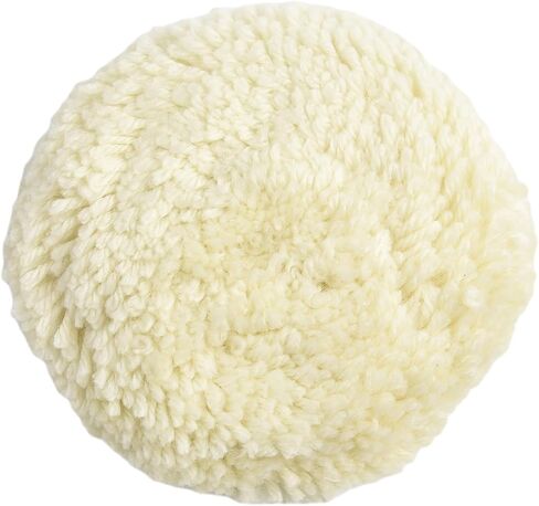 7 Inch 180mm Wool Polishing Bonnet Pad Soft Natural Fiber for Final Buffing of Furniture Car Wheels Hardware White Compatible with Most Electric and Pneumatic Grinders in Kuwait