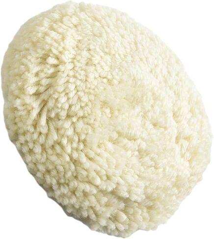 7 Inch 180mm Wool Polishing Bonnet Pad Soft Natural Fiber for Final Buffing of Furniture Car Wheels Hardware White Compatible with Most Electric and Pneumatic Grinders in Kuwait