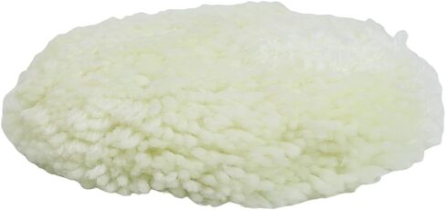 7 Inch 180mm Wool Polishing Bonnet Pad Soft Natural Fiber for Final Buffing of Furniture Car Wheels Hardware White Compatible with Most Electric and Pneumatic Grinders in Kuwait