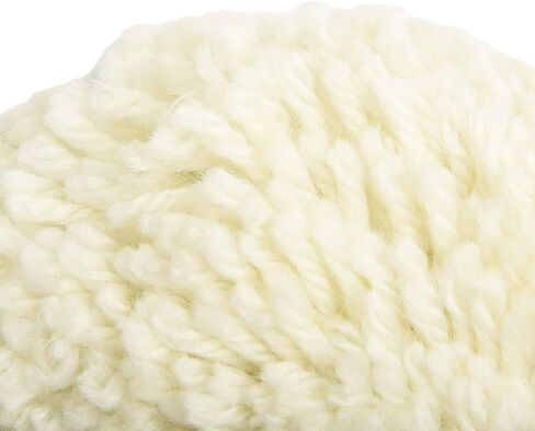7 Inch 180mm Wool Polishing Bonnet Pad Soft Natural Fiber for Final Buffing of Furniture Car Wheels Hardware White Compatible with Most Electric and Pneumatic Grinders in Kuwait