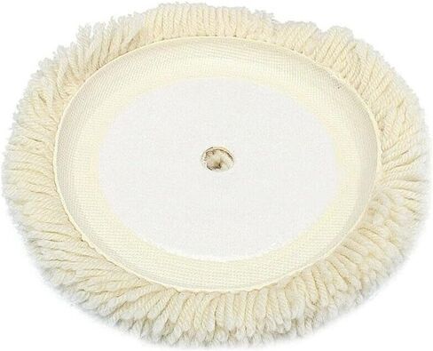 2PCS 7 Inch 180mm Soft Wool Polishing Bonnet Pads for Furniture Car Metal Fine Buffing Wheels for Compatible with Electric Pneumatic Grinders White in Kuwait