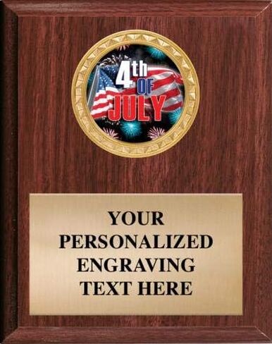 4Th of July Plaques Make A Great Award & Trophy. You Can Add Your Own Free Engraving. in Kuwait