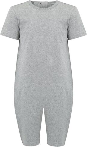 Kaycey Short Sleeve Short Leg Jumpsuit, Zipback, Adaptive Clothing for People with Special Needs, Cotton in Kuwait