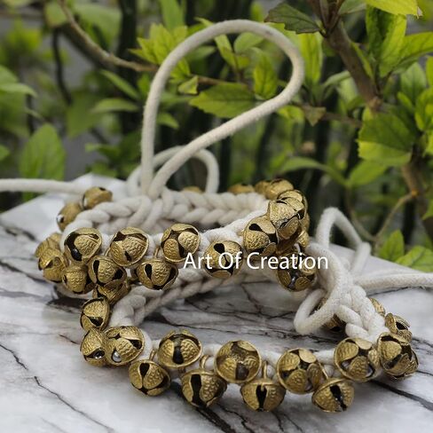 Art Of Creation Kathak Dancing Ghungroo Anklet Pair 25+25 Bell Classical Dancers Musical Instrument Bharatnatayam Ghungru 50 Big Bell Dancing Ghungroo in Kuwait