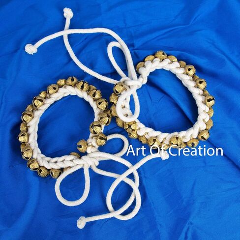 Art Of Creation Kathak Dancing Ghungroo Anklet Pair 25+25 Bell Classical Dancers Musical Instrument Bharatnatayam Ghungru 50 Big Bell Dancing Ghungroo in Kuwait