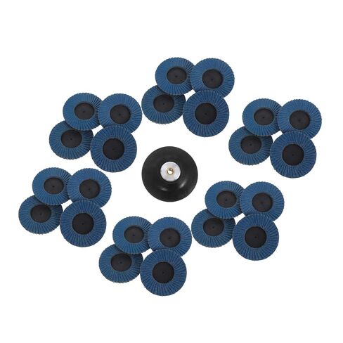 3-inch Flap Sanding Wheel Set for Die Grinder, 40+60+80+120 Grit Abrasive Discs with Rubber Backing Pad and Straight Shank, Electric Grinding Accessory for Metal Polishing in Kuwait