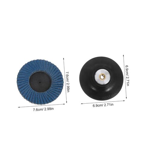 3-inch Flap Sanding Wheel Set for Die Grinder, 40+60+80+120 Grit Abrasive Discs with Rubber Backing Pad and Straight Shank, Electric Grinding Accessory for Metal Polishing in Kuwait
