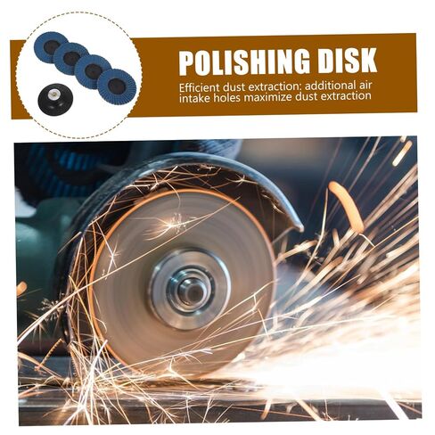3-inch Flap Sanding Wheel Set for Die Grinder, 40+60+80+120 Grit Abrasive Discs with Rubber Backing Pad and Straight Shank, Electric Grinding Accessory for Metal Polishing in Kuwait