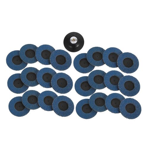 3-inch Flap Sanding Wheels Set for Drill with 40/60/80/120 Grits, Includes Rubber Backing Pad and Straight Shank, Flat Grinding Disc for Industrial Polishing and DIY Abrasive in Kuwait