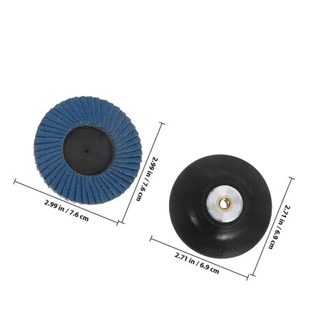 3-inch Flap Sanding Wheels Set for Drill with 40/60/80/120 Grits, Includes Rubber Backing Pad and Straight Shank, Flat Grinding Disc for Industrial Polishing and DIY Abrasive in Kuwait