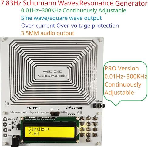 PRO Version 0.01Hz~300KHz 7.83Hz Continuously Adjustable Schumann Resonance Ultra-Low Pulse Square Wave Solfeggio Frequency Generator in Kuwait