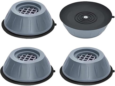 4Pcs Anti Vibration Pads for Washing Machine & Dryer - Universal Shock Absorber & Noise Cancelling Pads - Heavy Duty Rubber Floor Protectors - Prevent Moving, Shaking & Scratching in Kuwait