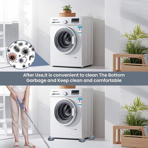 4Pcs Anti Vibration Pads for Washing Machine & Dryer - Universal Shock Absorber & Noise Cancelling Pads - Heavy Duty Rubber Floor Protectors - Prevent Moving, Shaking & Scratching in Kuwait