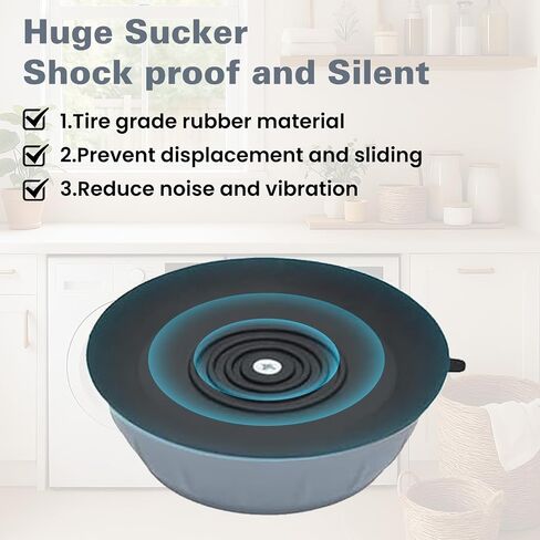 4Pcs Anti Vibration Pads for Washing Machine & Dryer - Universal Shock Absorber & Noise Cancelling Pads - Heavy Duty Rubber Floor Protectors - Prevent Moving, Shaking & Scratching in Kuwait