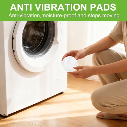 Anti Vibration Pads for Washing Machine, 4 Pack Clear PU Washer Dryer Feet Pads with Leveling Tool, Noise Reducing Anti Slip Anti Walk Shock Absorber Stabilizer for Washer, Dryer & Furniture in Kuwait