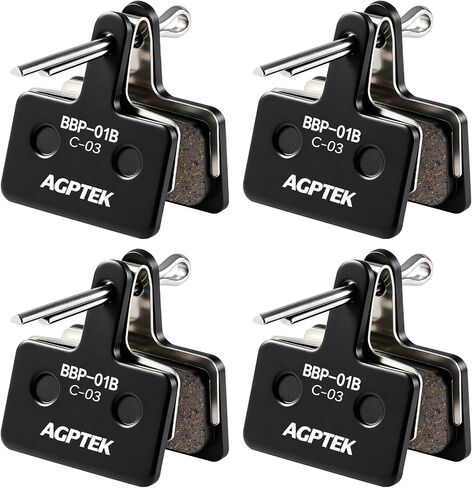 وسادات فرامل الدراجة AGPTEK، وسادات فرامل عالية الأداء، وسادات فرامل قرصية وزنبرك لفرامل قرص الدراجة الجبلية، وسادات الدراجة متوافقة مع TRP Tektro Shimano Deore Br، (سيراميك، أسود) in Kuwait