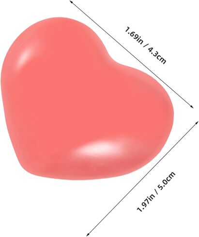 VILLCASE 6pcs Ceramic Heart Shaped Toilet Push Button Flush Replacement Set with Wear-resistant Design for Dresser and Wardrobe Handles, Modern Minimalist Style, for Bedrooms and Storage in Kuwait